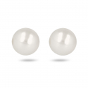 Boucles d'oreilles argent rhodié perle blanche d'imitation de Majorque 5MM 0.40grs