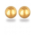 Gold plated half ball earrings