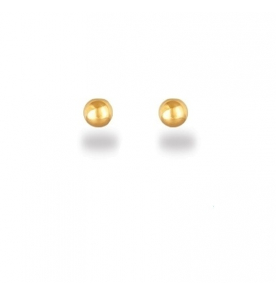 Gold plated plain ball earrings