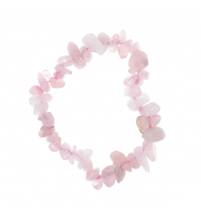 Bracelet réglable pierres quartz rose