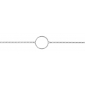 Bracelet argent rhodié avec cercle 20MM 18cm 1.70grs