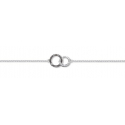 Bracelet argent rhodié double cercle avec cubic zirconia 18cm
