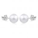 sterling silver plain ball earrings