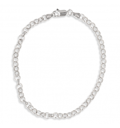 Bracelet Argent rhodié chaîne longueur 19cm