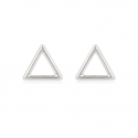 Boucles d'oreilles argent rhodié triangle 0.70grs