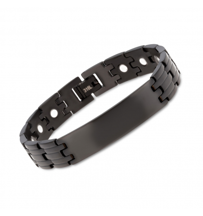 Bracelet Acier 316L noir 21cm