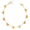 Bracelet plaqué or avec cubic zirconia 18cm