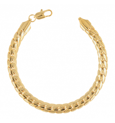 Bracelet plaqué or avec cubic zirconia 18cm