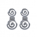 Boucles d'oreilles argent rhodié forme spirale 2.40grs