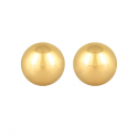 Gold plated plain ball earrings