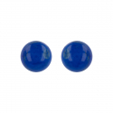 Boucles d'oreilles argent rhodié pierre lapis lazuli 10MM 0.40grs